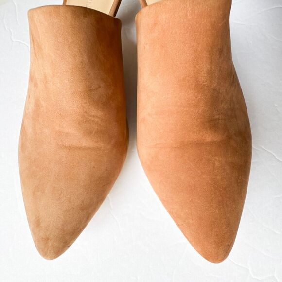 Jenni Kayne Walnut Brown Oiled Leather Kitten Heel Mule Size 36 - Picture 8 of 16